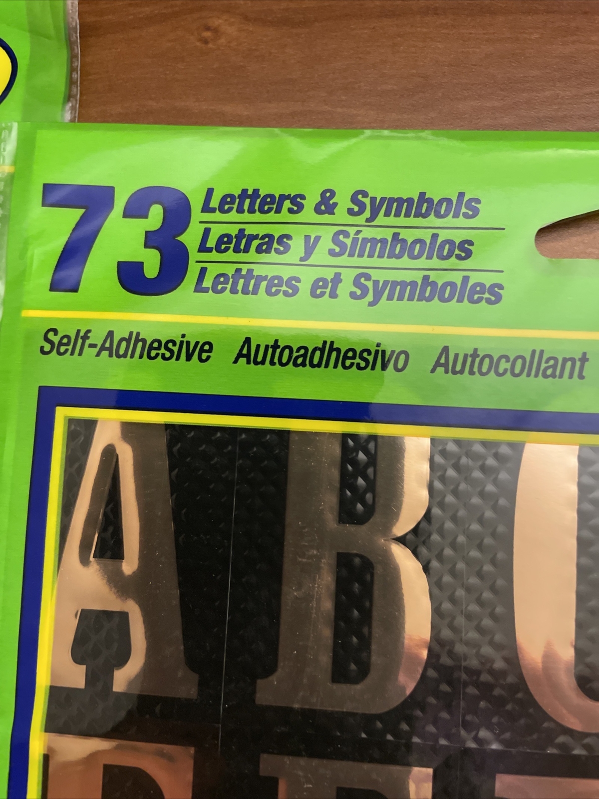 LOT OF 3 Hy-Ko Products MM-3L Self Stick Adhesive Vinyl Letters 2” Black & Gold