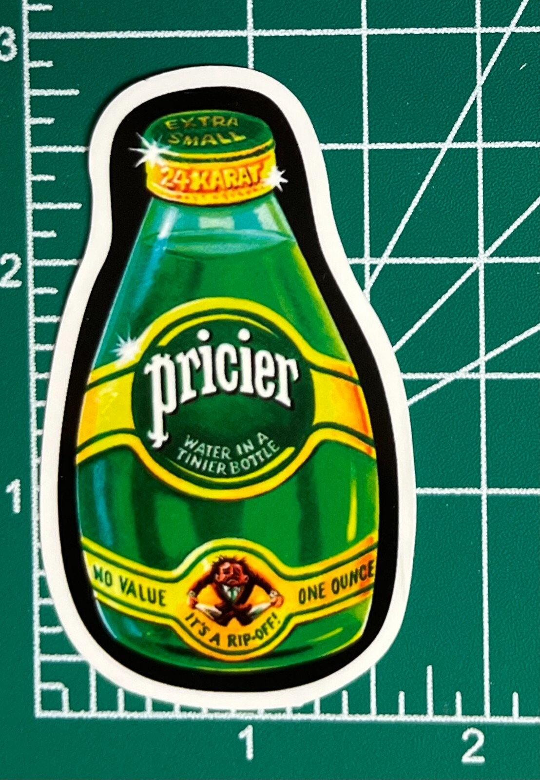 PRICIER Sparkling Water Funny Snacks – Vinyl Decal Sticker Bomb PERRIER Spoof