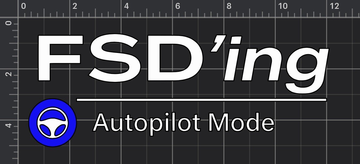 custom vinyl stickers decals – FSD’ing sticker, autonomous driving