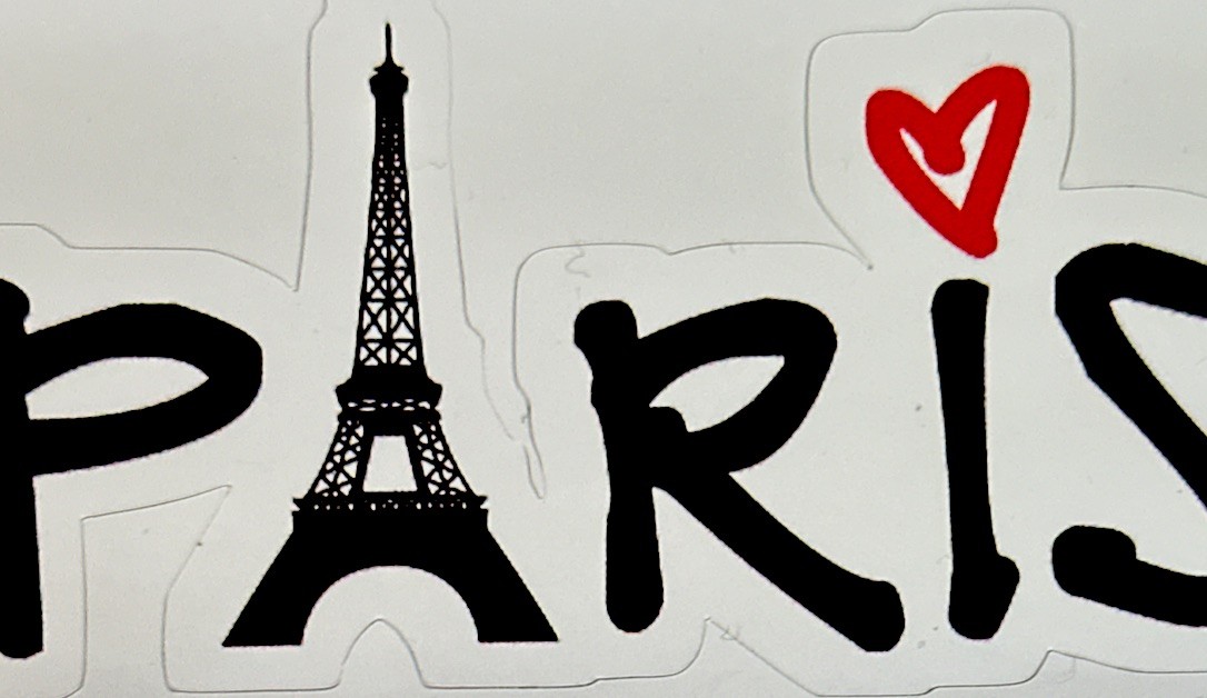 PARIS STICKER✨❤️✨❤️✨❤️✨4” X 2 1/2”✨GLOSSY & THICK✨LOVE✨BEAUTIFUL✨AWESOME✨💫