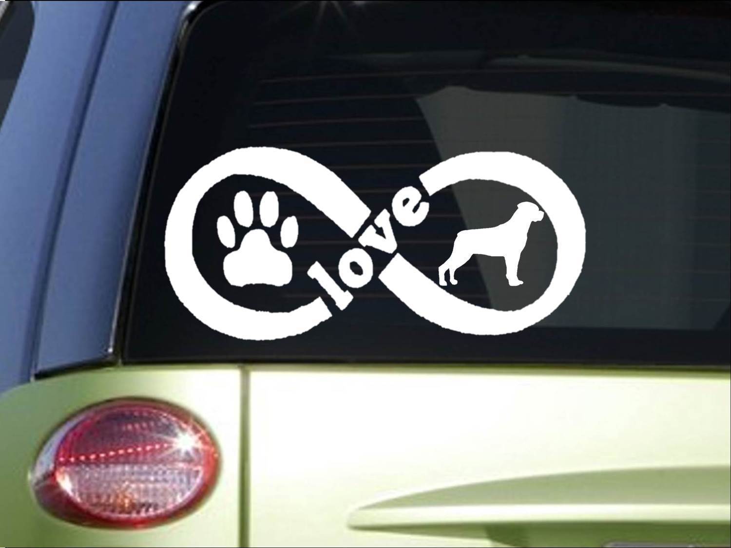 Rottweiler Infinity sticker *H419* 4 x 8.5 inch vinyl dog decal