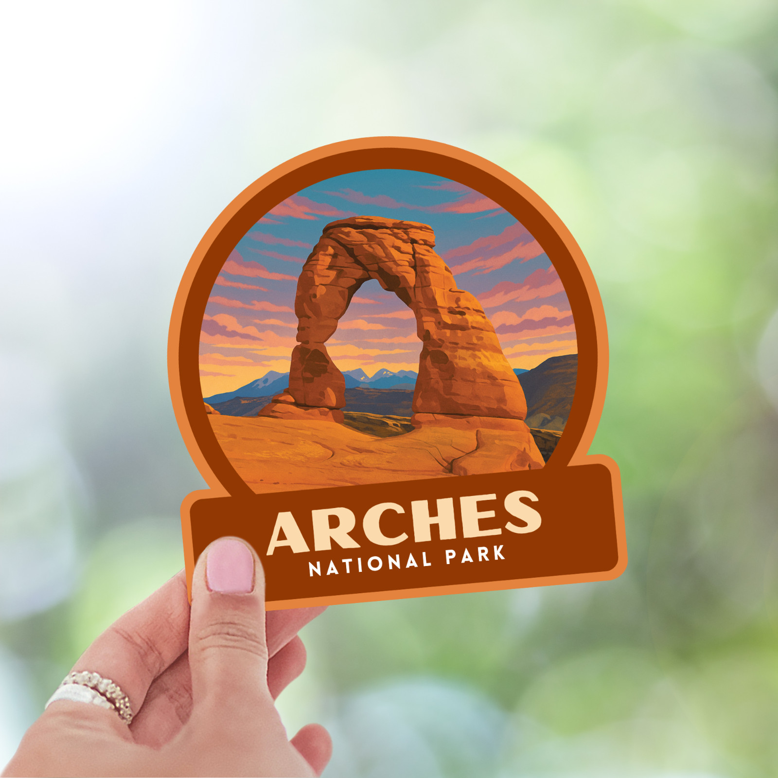 Arches National Park Sticker Vinyl Decal Laptop Water Bottle Cooler