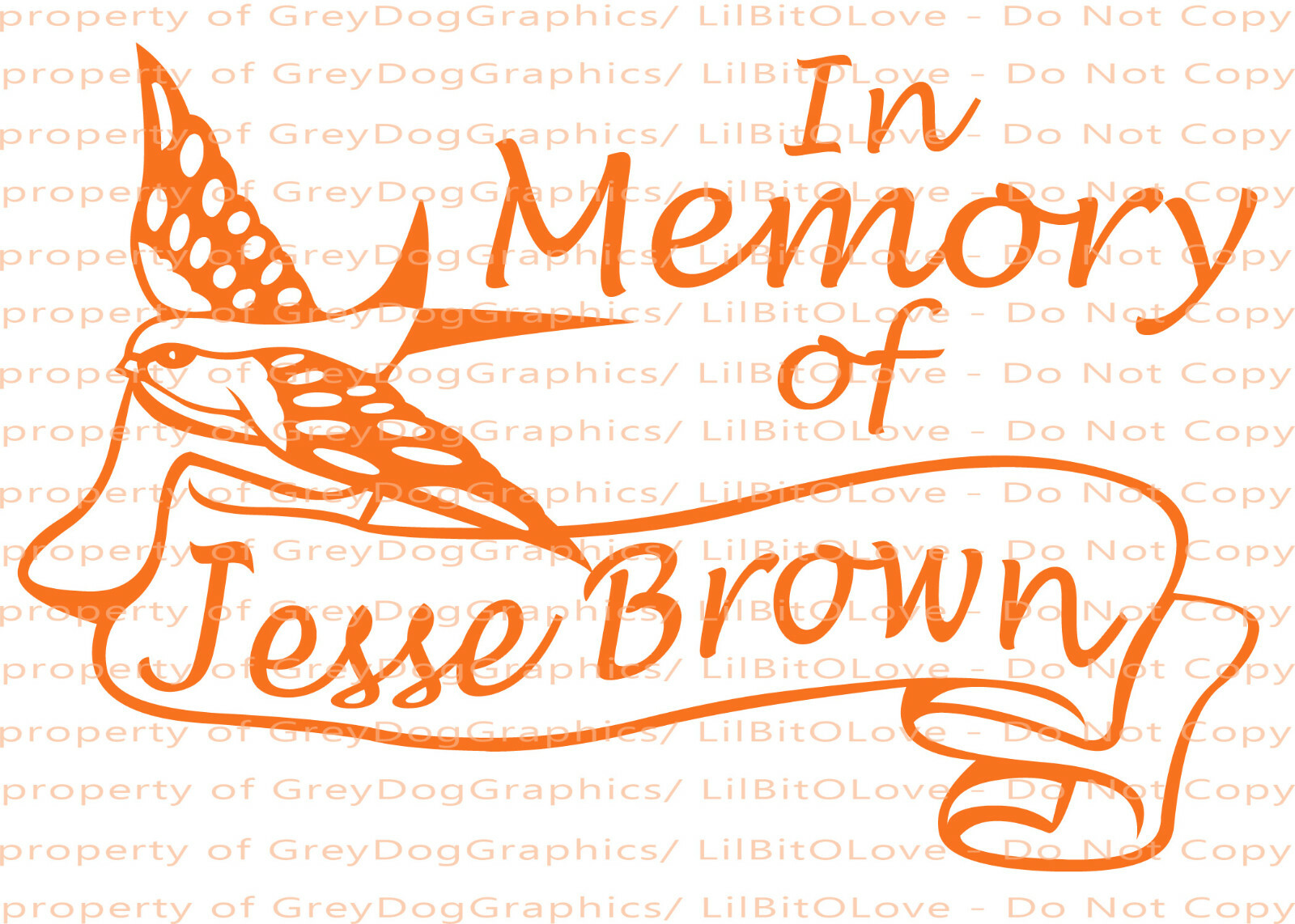 PERSONALIZED IN LOVING MEMORY VINYL DECAL BIRD & BANNER WITH NAME SCRIPT