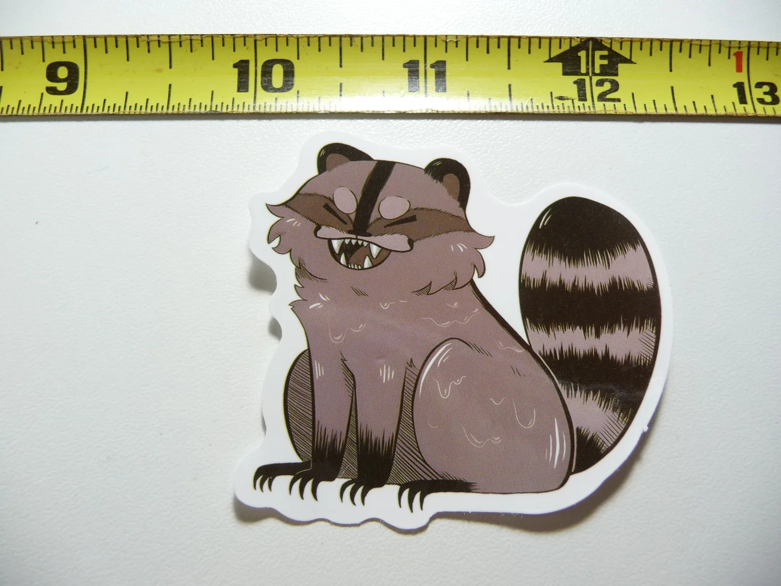 RACCOON LAUGHING SMALL STICKER DECAL WILD ANIMAL PET BANDIT MASKED