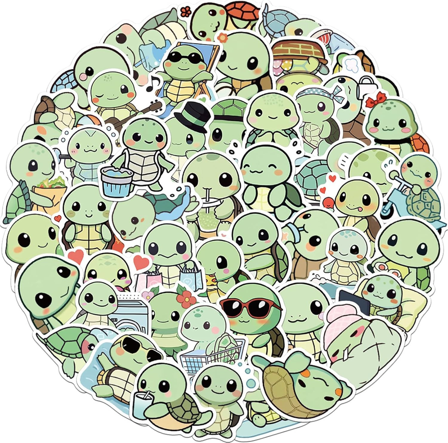 50Pcs Funny Meme Animal Stickers for Kid Cute Animal with Glasses Stickers Fun G
