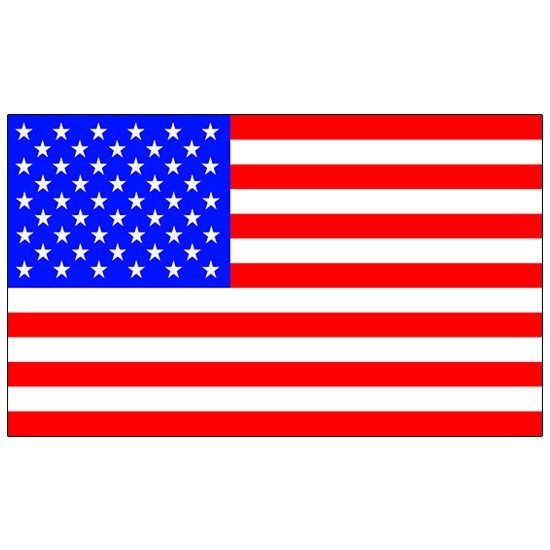 American Flag Stickers US Flag Decals Adhesive Vinyl Bumper Stickers 5" BriteRed