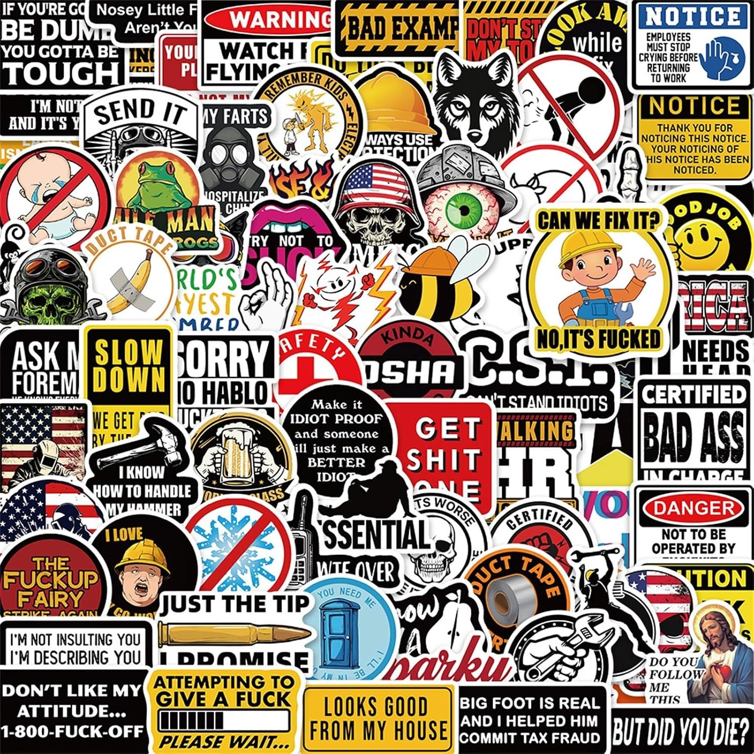 100 Pcs Funny Stickers for Adults Dirty Meme Water Bottles Sticker Pack Waterp