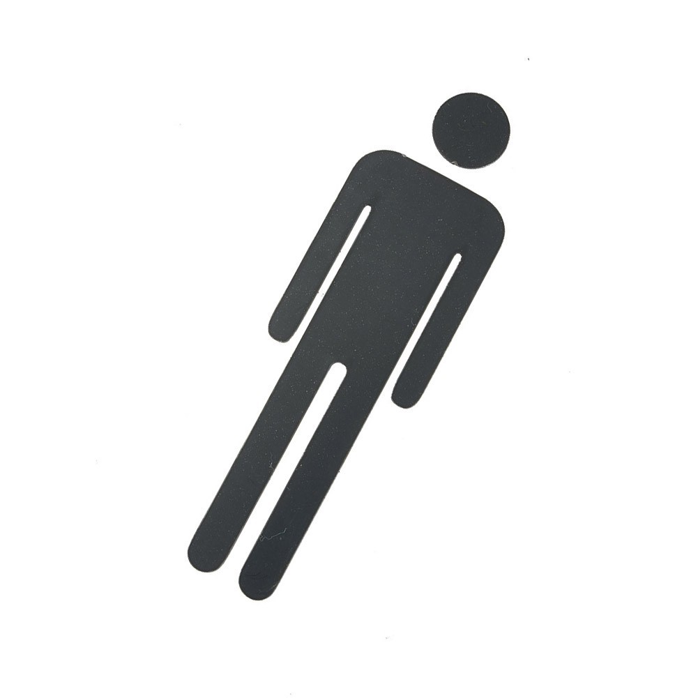 Boys/Girls Toilet Sign Wall Self-adhesive Sticker Acrylic 20 * 6.5cm 1 Pair