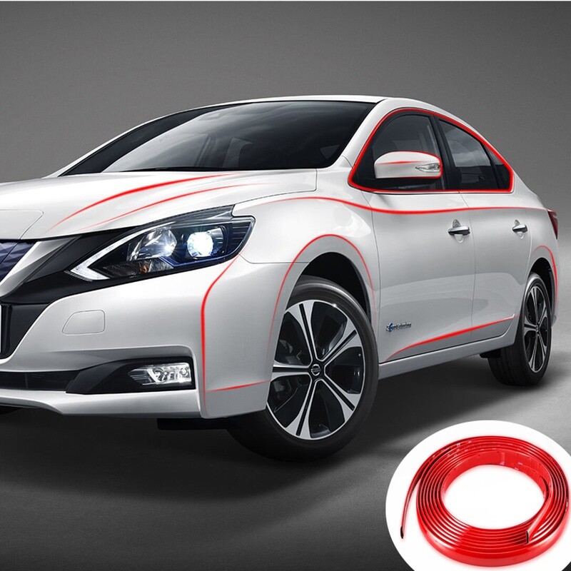 3/5M Car Moulding Trim Strip Self-adhesive PVC Body Door Bumper Anti-scratch DIY