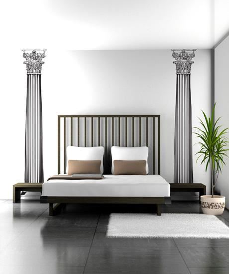 Greek Columns Wall Decal. (Pair) #JH222