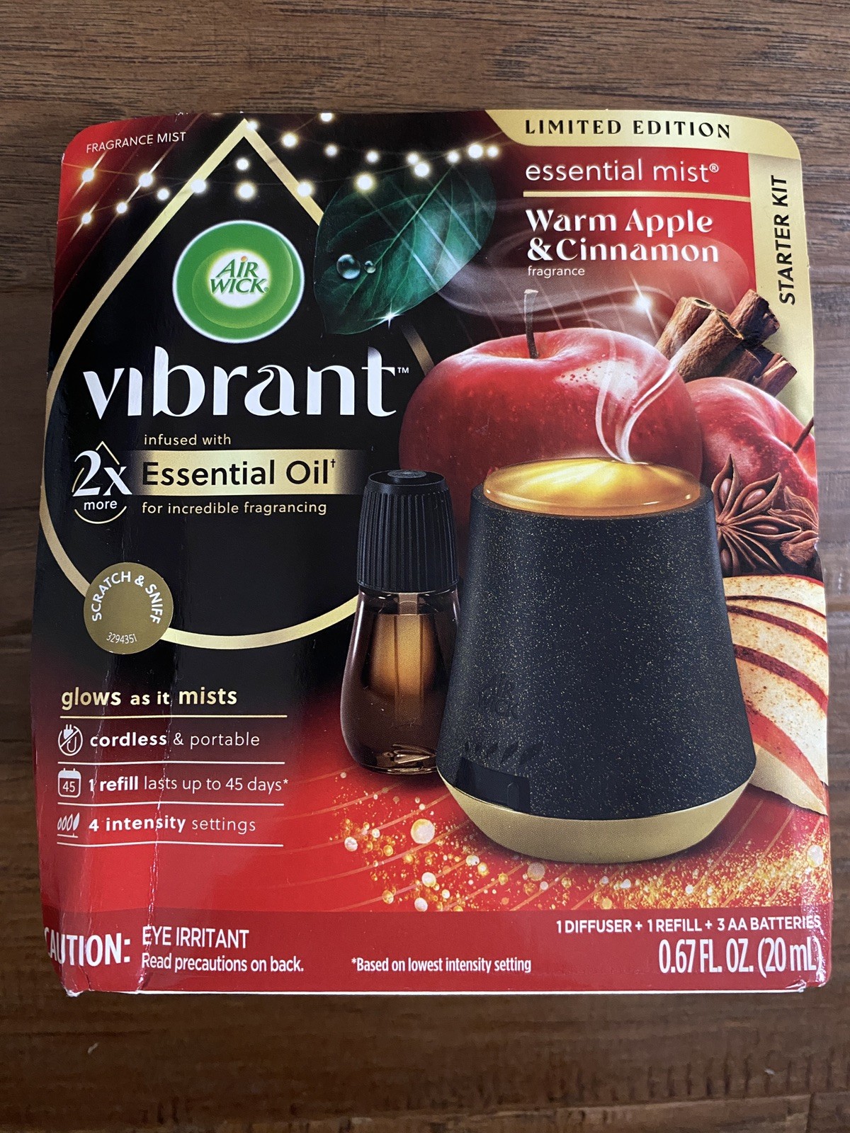 Air Wick 0.67 fl oz Essential Mist – Warm Apple Cinnamon – 2pk