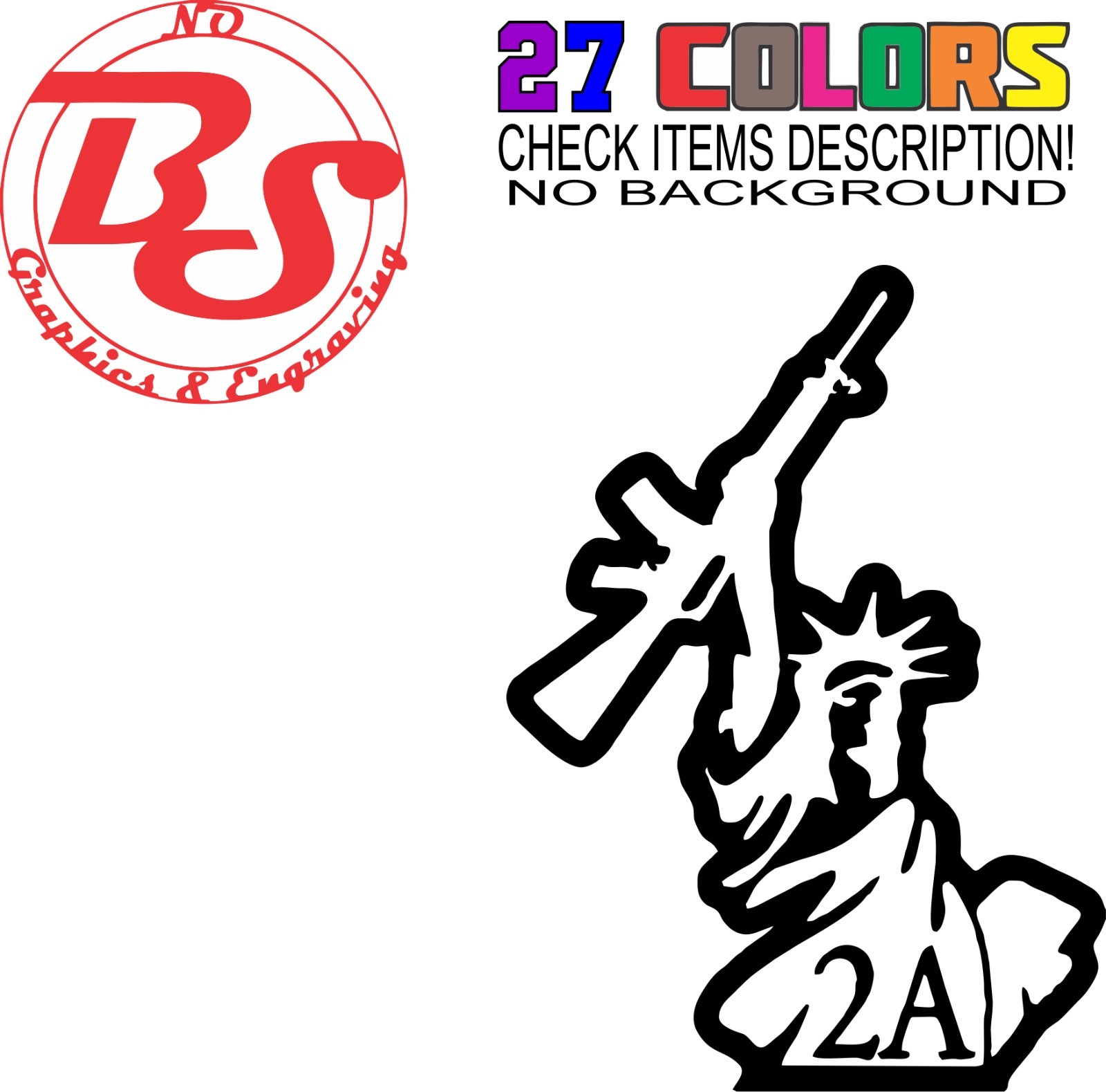 6" America Liberty Vinyl Decal American Pro Gun Sticker Rifle 4×4 Truck 2A noBS