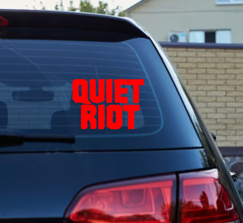 Quiet Riot Vinyl Logo Sticker Decal Heavy Metal Band Car Bumper Hair Dokken