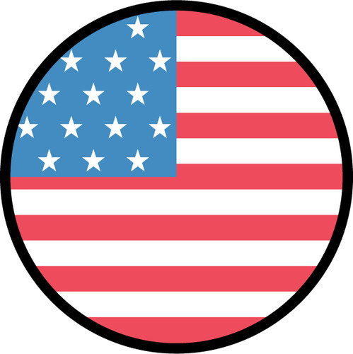 United States Flag Circle Sticker Decal