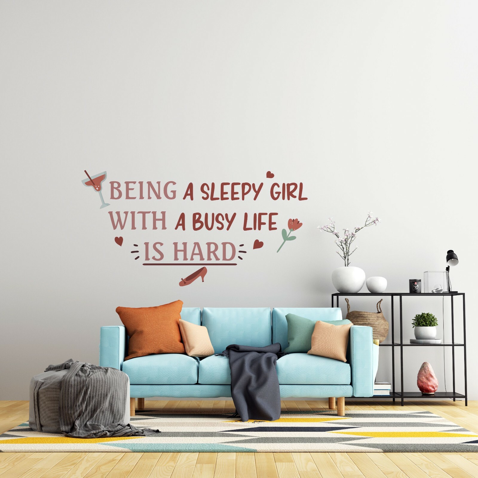 Home Girls Bedroom Living Room Sleepyhead Quotes Lettering Art Vinyl Wall Decal