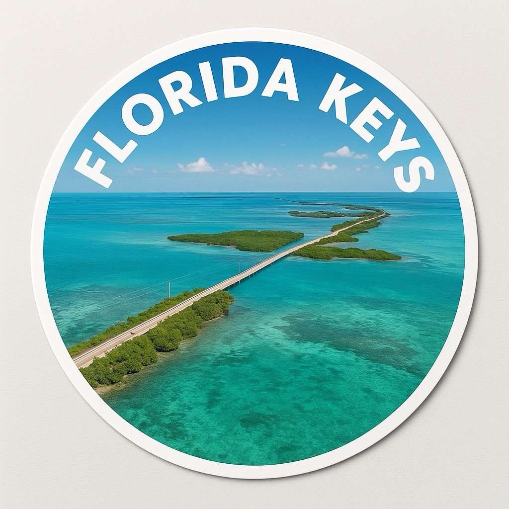New 3” Great Florida Keys Decal Sticker Collectible Vacation Keyes
