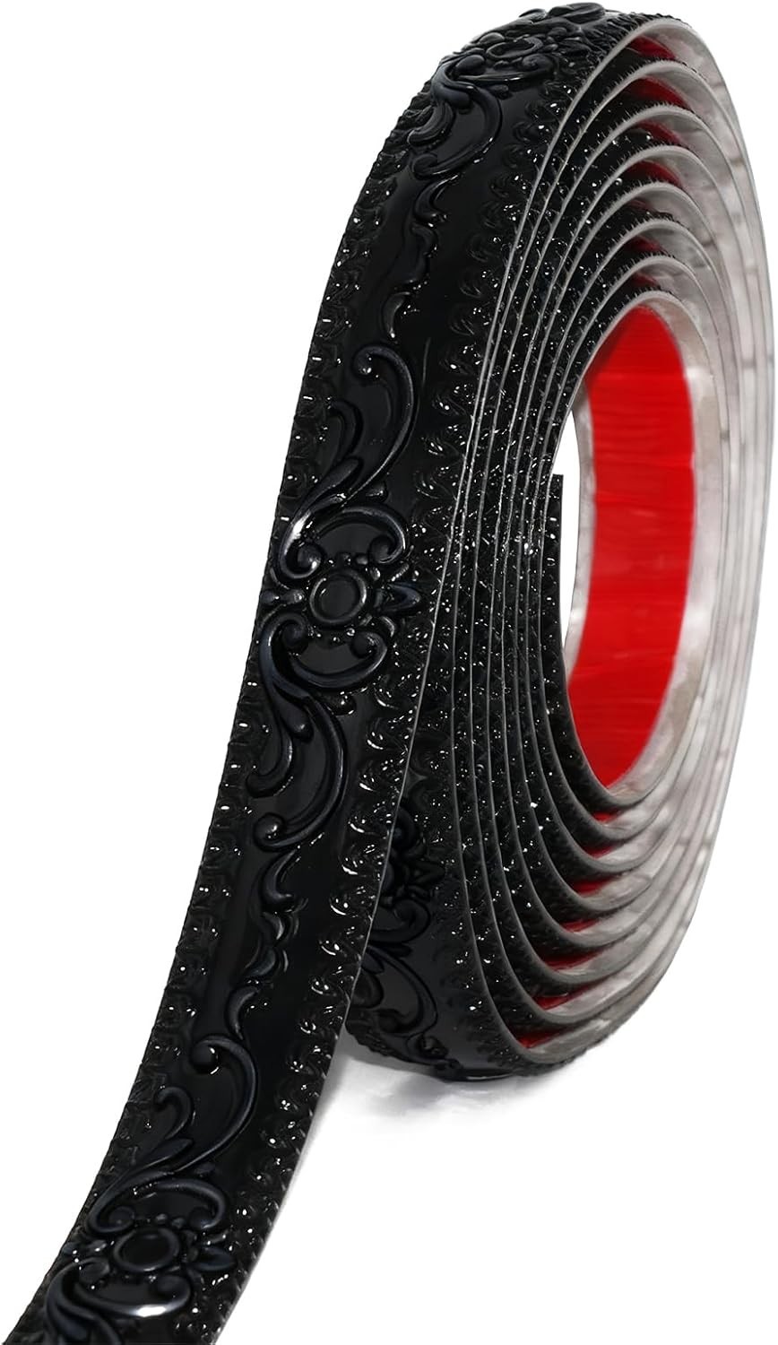 Flexible Self Adhesive Wall Trim in Black