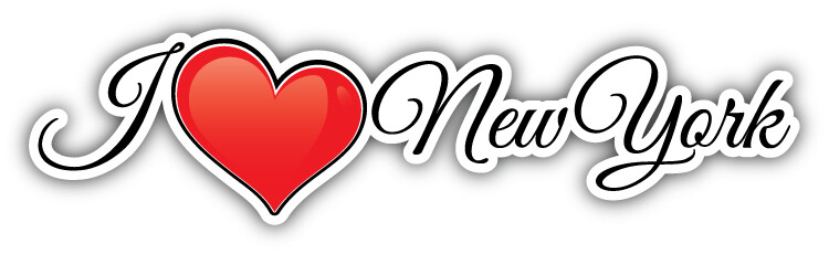 I Love New York USA Travel Slogan Car Bumper Sticker Decal