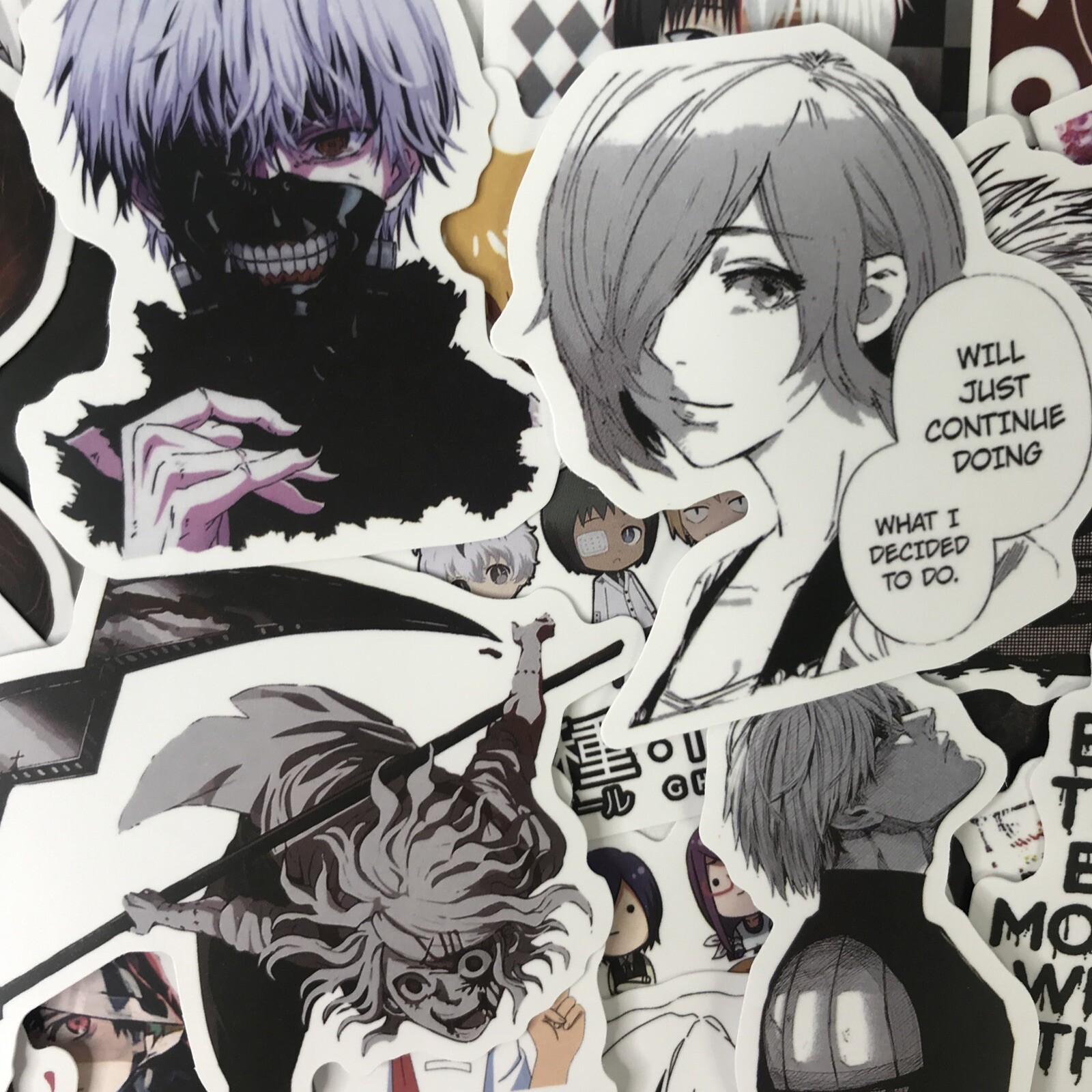 50pc Tokyo Ghoul Dark Fantasy Manga Guitar Laptop Notebook Decal Sticker Pack
