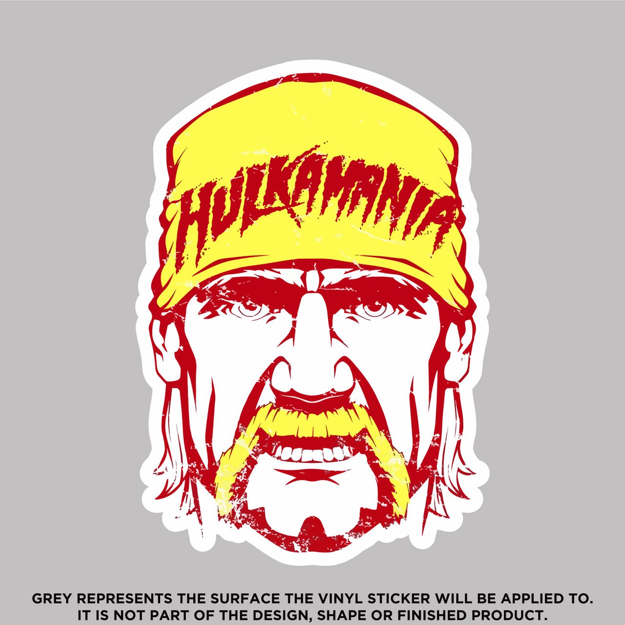 Hulkamania Hulk Hogan Head, High Quality Vinyl Stickers