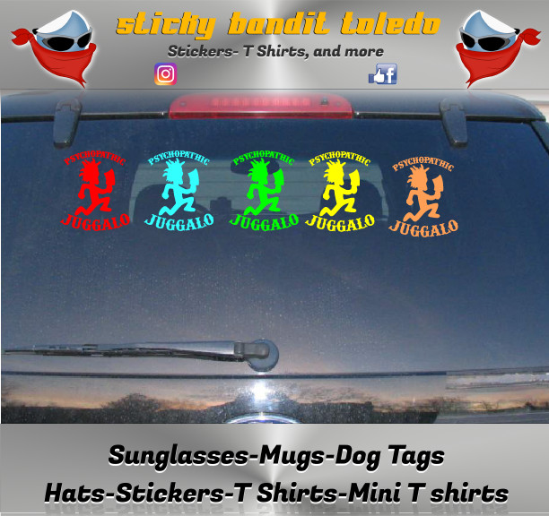 Insane Clown Posse Juggalo window vinyl decal sticker