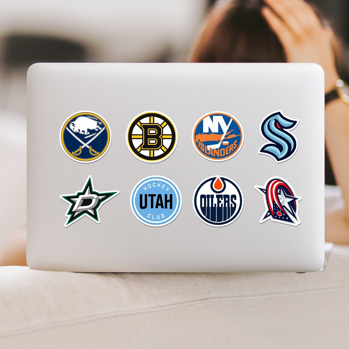 33 Pcs Stickers Hockey All NHL Teams LOGO Fridge Luggage Auto Car Laptop Vinyl