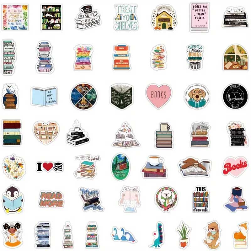READING Vinyl Stickers [C] I LOVE BOOKS Read NERD Teacher LIBRARIAN Library BOOK