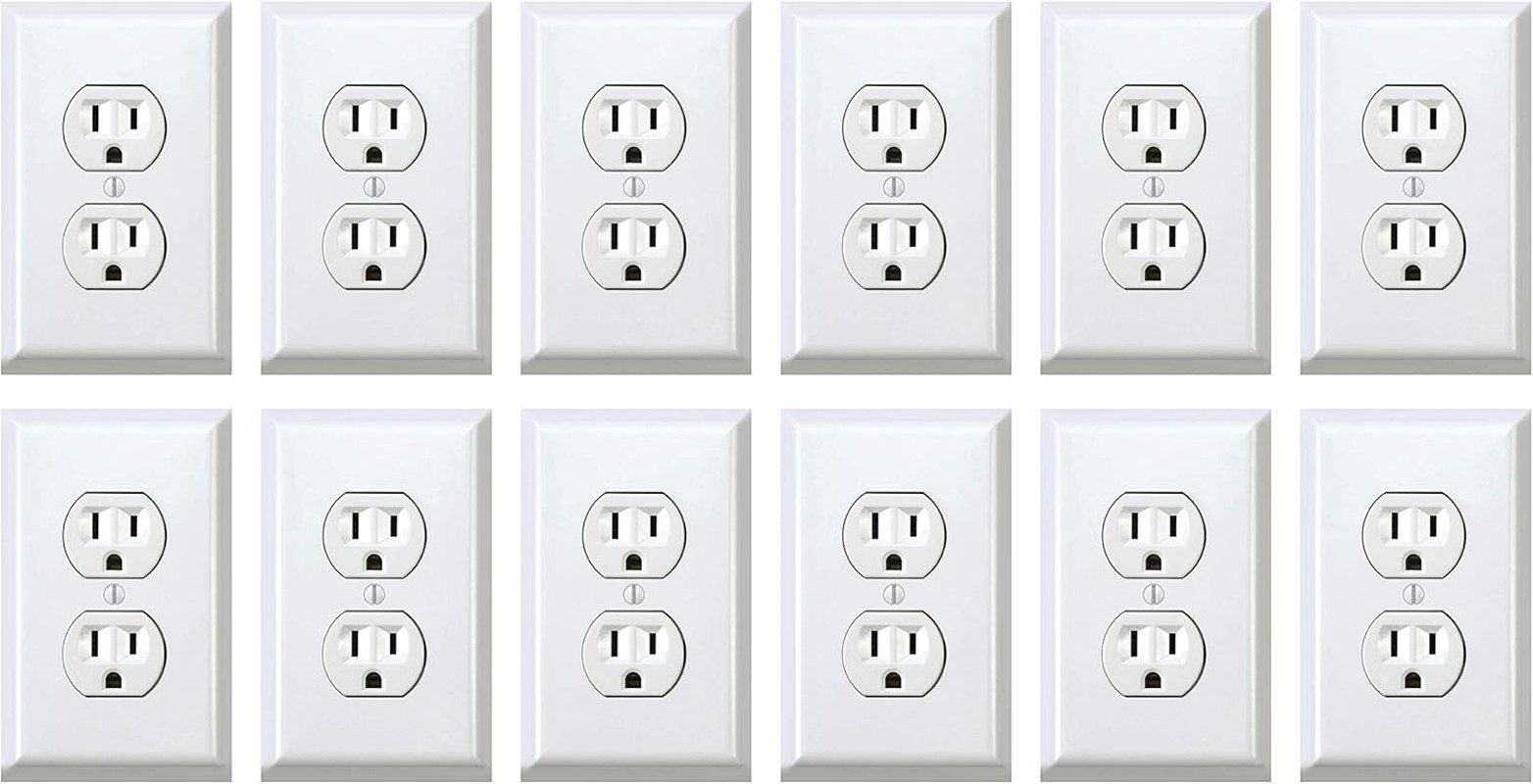 Fake Outlet Stickers Prank – Airport Wall Sockets – 12 Pack – Funny Electrical P
