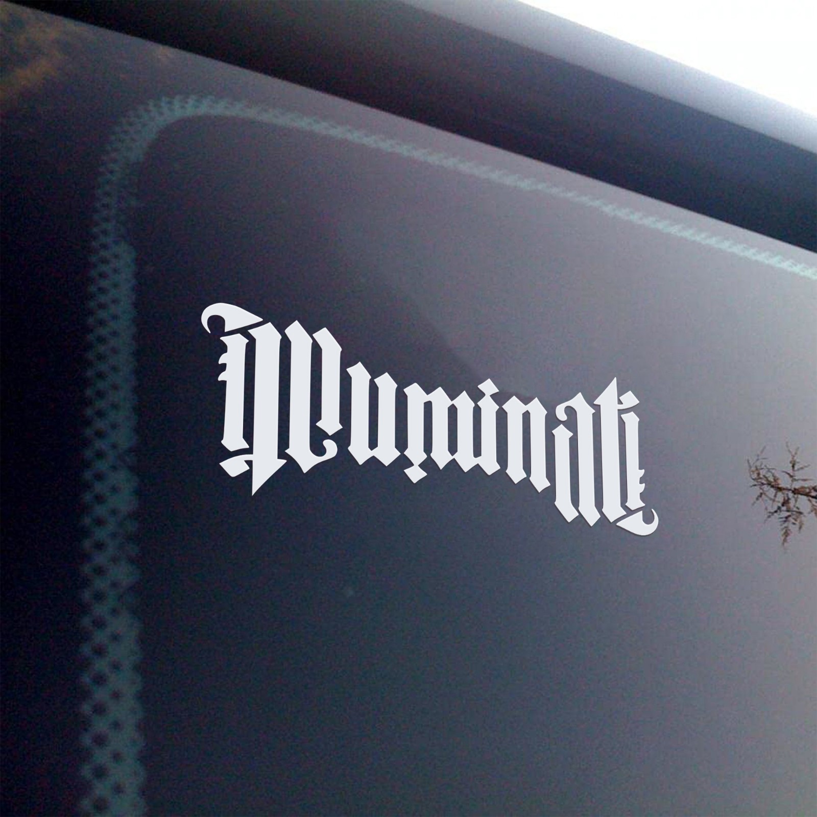 Illuminati Ambigram Vinyl Decal – Symmetrical Script Sticker Esoteric Symbol Art