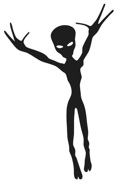 ALIEN VINYL DECAL STICKER CAR PHONE LAPTOP WINDOW CHOOSE COLOR