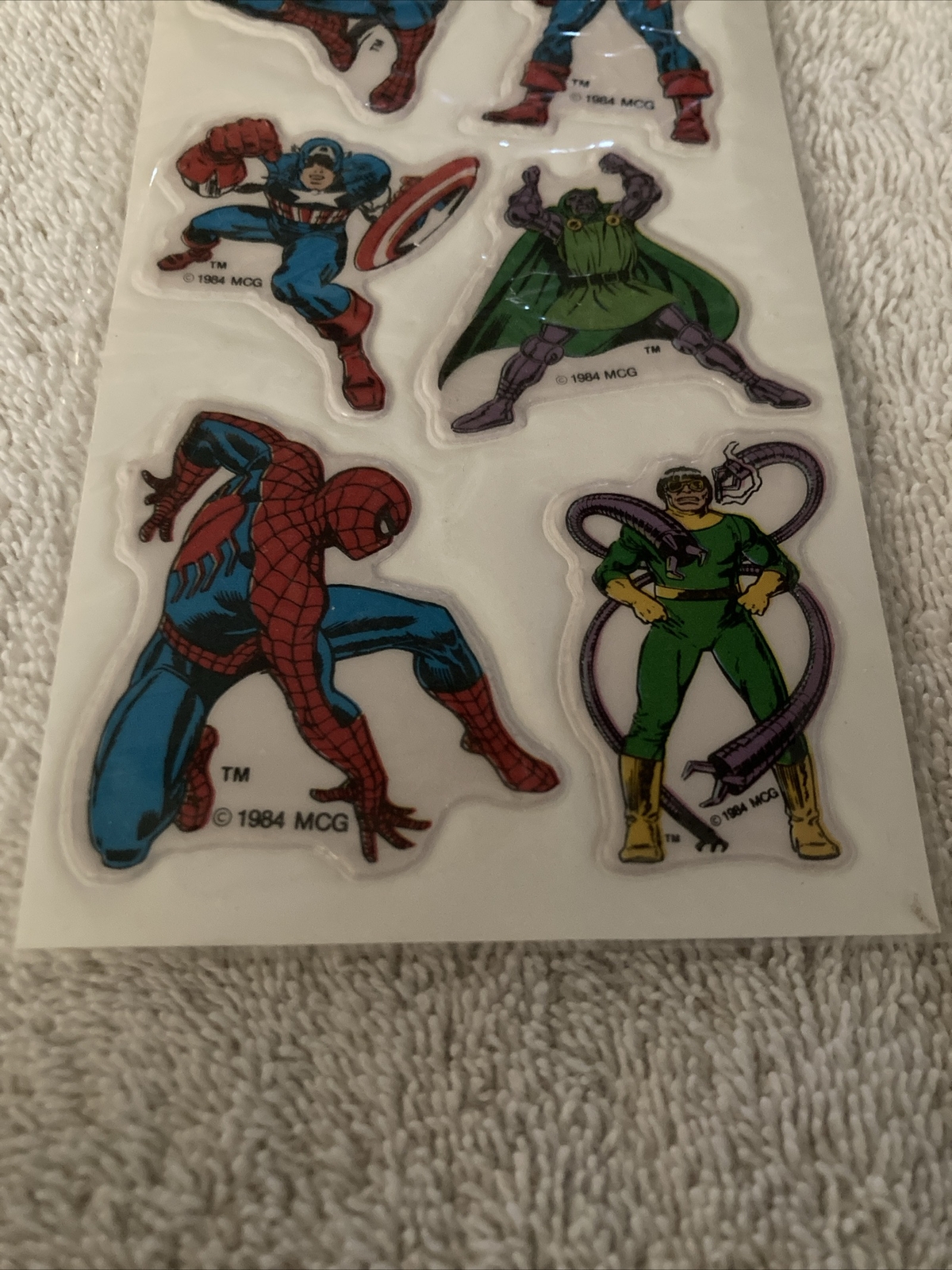 Vintage 1984 Marvel Comics – Super Heroes Puffy Stickers – New Sealed