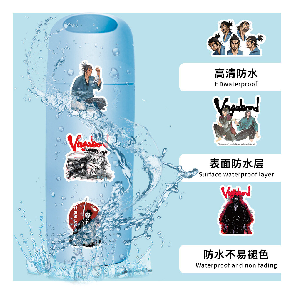 100Pcs Vagabond Stickers for Kids Water Bottle Waterproof Laptop Scrapbooking