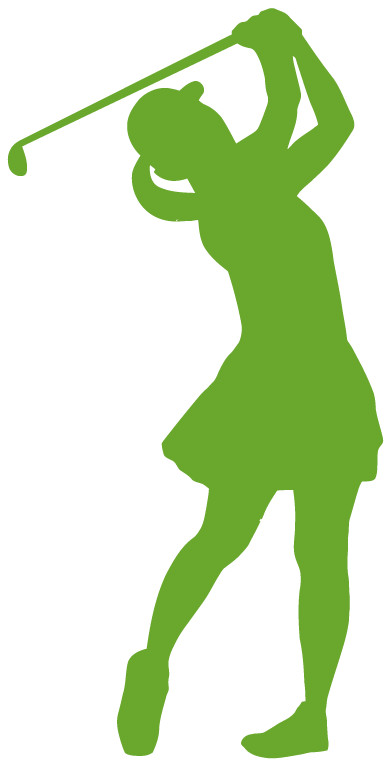 Women's Golfing Die Cut Decal Multiple colors Made In USA