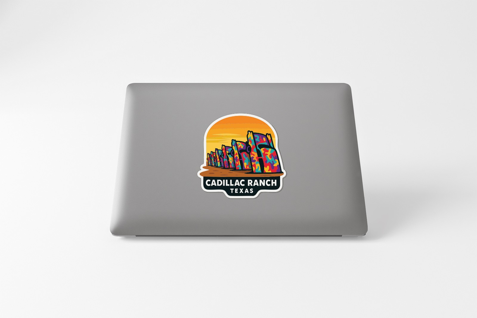 Cadillac Ranch Texas Sticker Decal Vinyl Die-Cut Symbolic Landmark Design