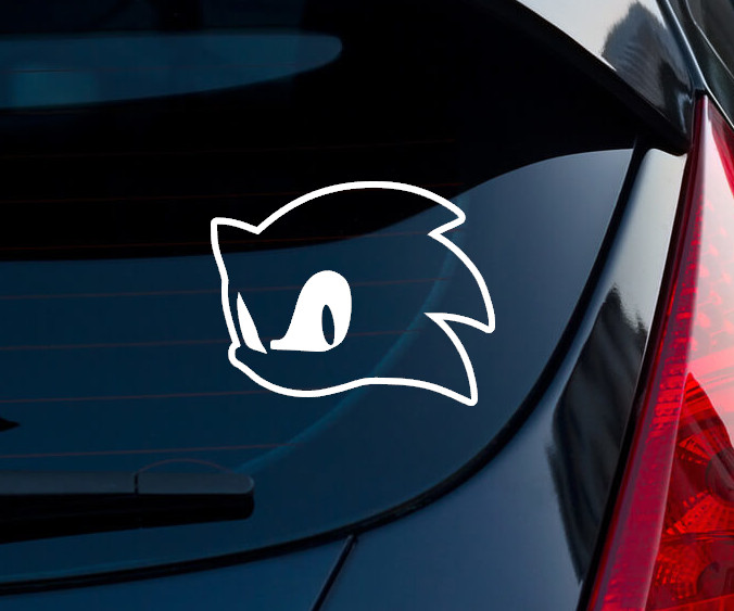 Sonic Super Smash Bros Indoor/Outdoor Matte White Vinyl Decal 3"x2.4"