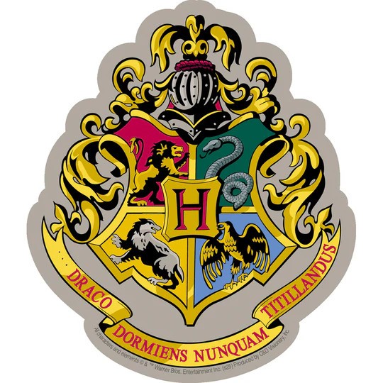 Stickers – C&D Visionary – Harry Potter Hogwarts Crest Logo Sign 4.3"x5" NEW