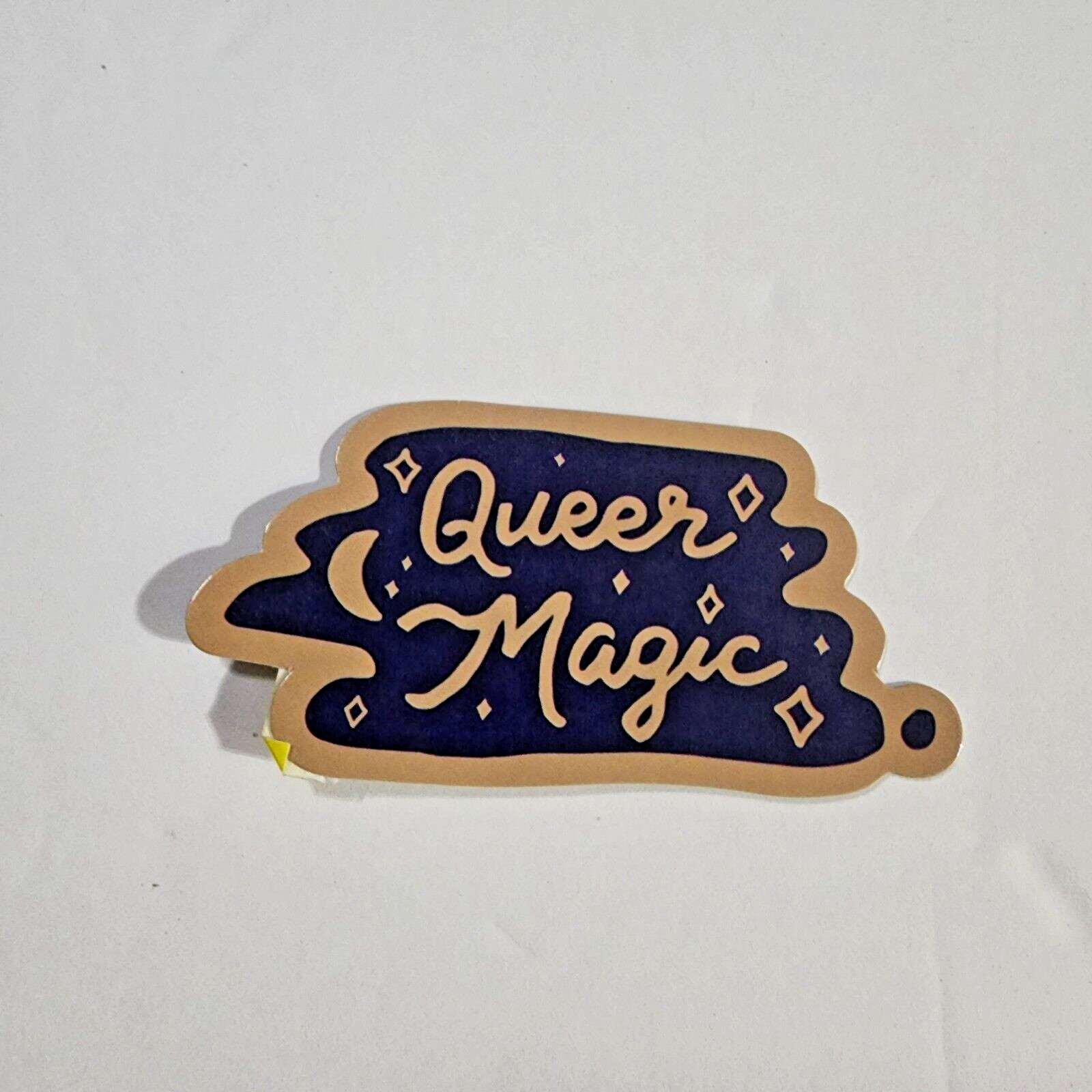 Queer Magic blue & brown moon stars gay pride interest sticker LGBTQ+ New
