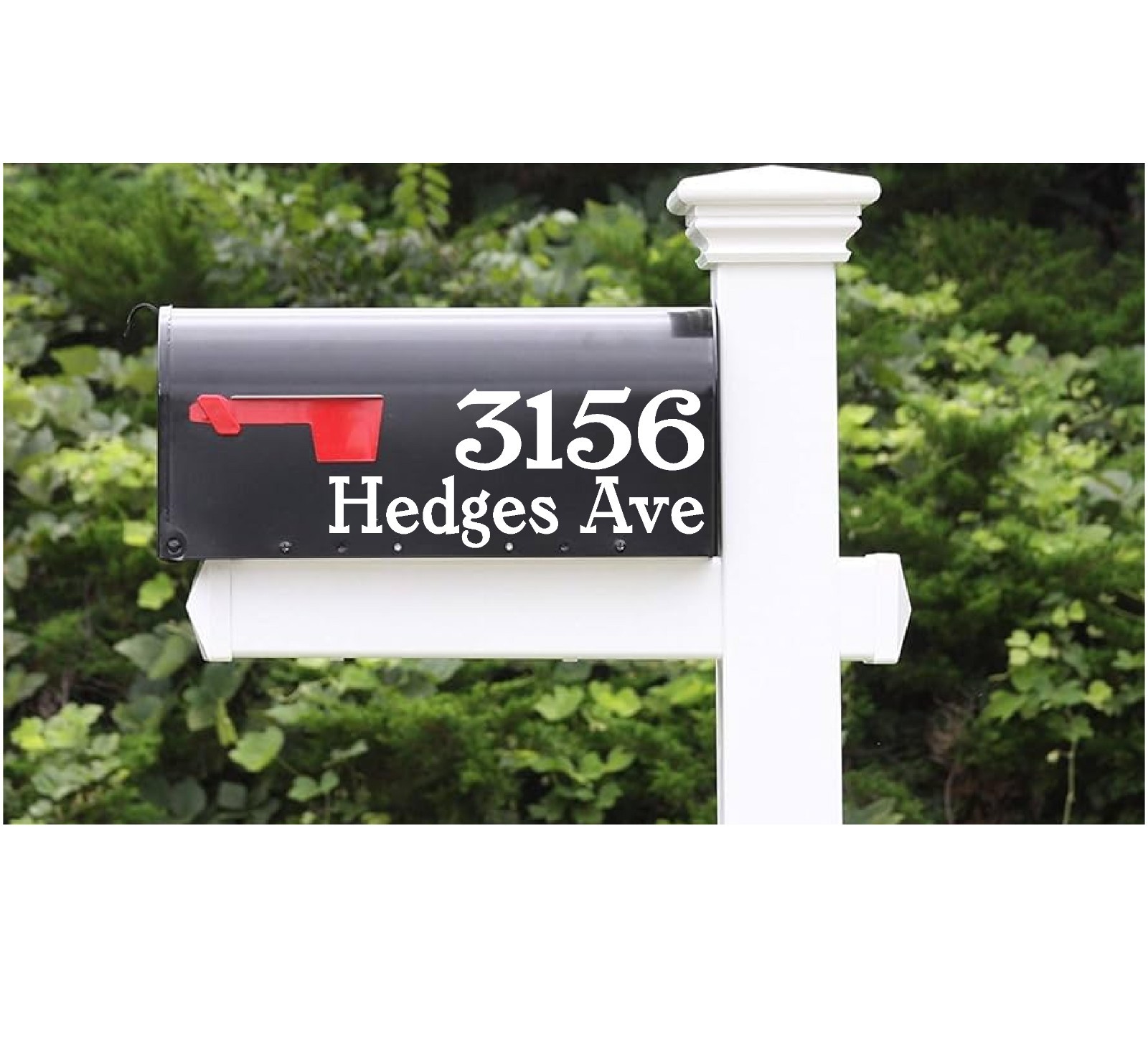 Custom PAIR of REFLECTIVE Mailbox NUMBERS YOU PROVIDE DECAL Address and Street