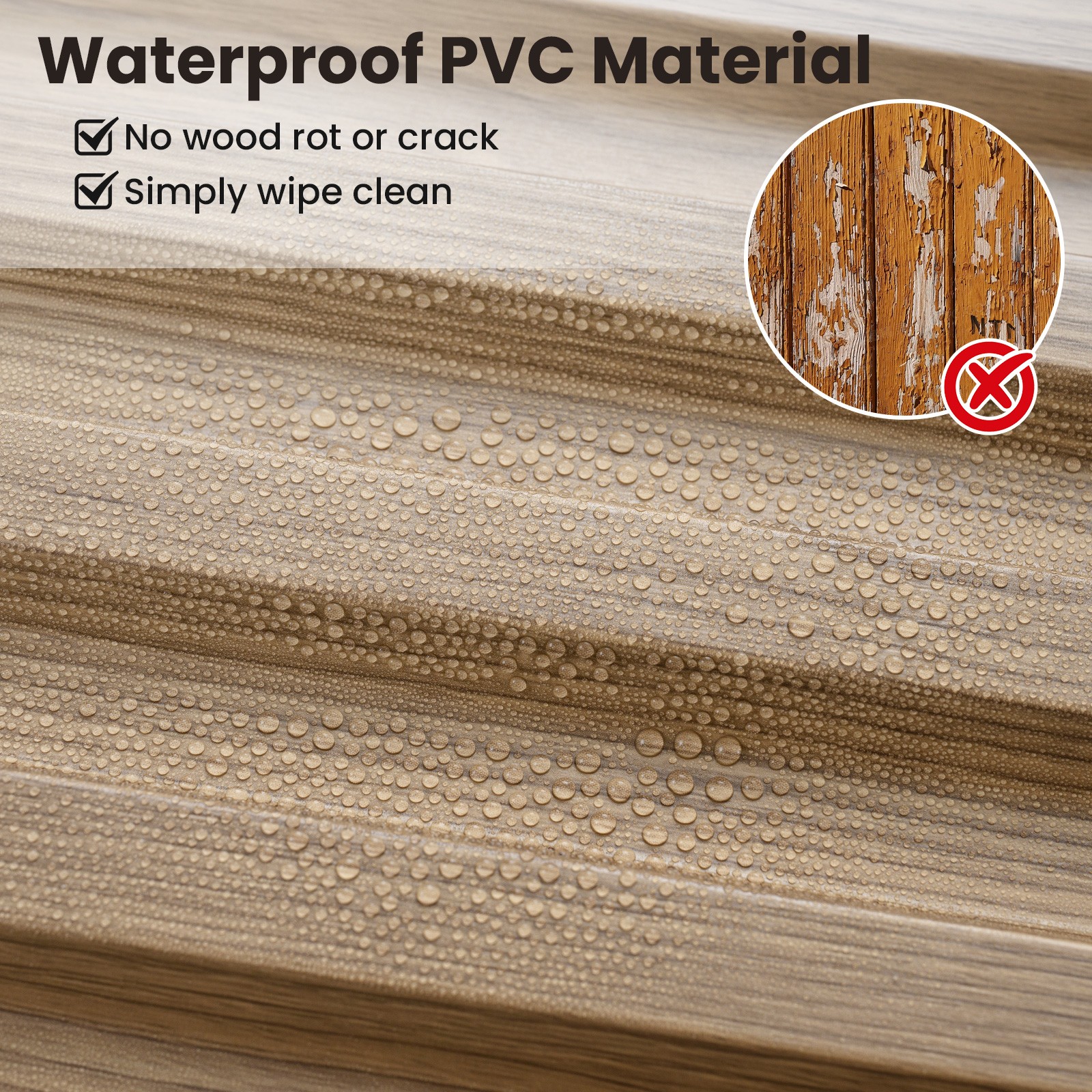 24-Pack PVC Slat Wall Panels, 3D Fluted Panels for Interior Wall Decoration