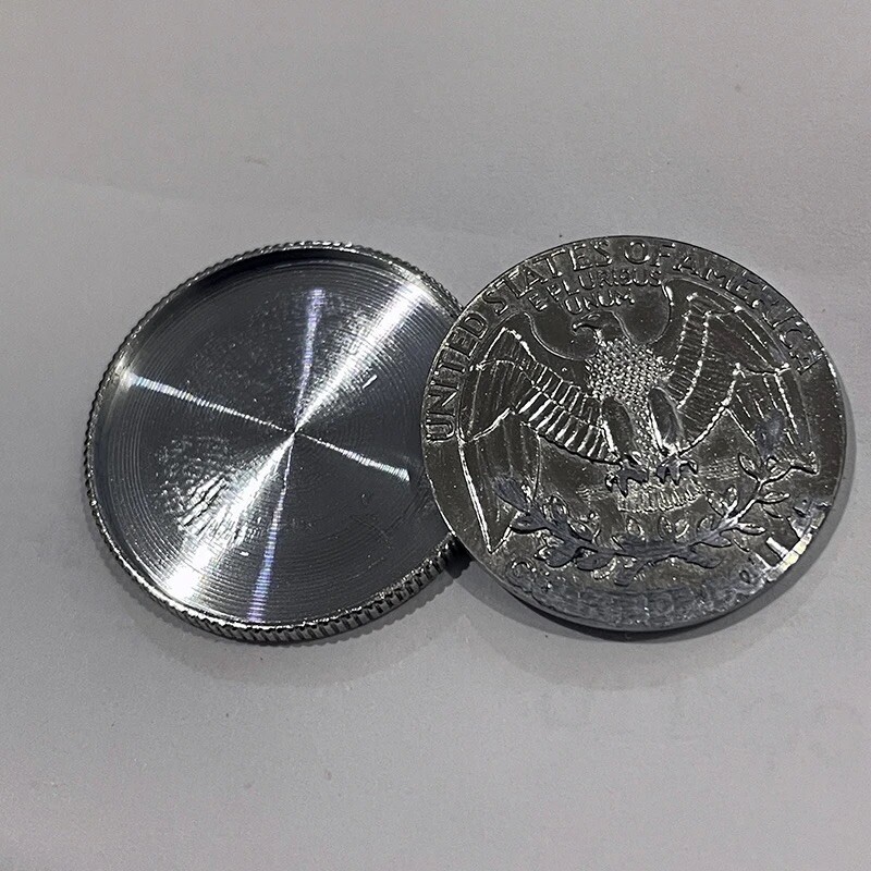 Hollow Detachable Trick Quarter Spy Coin Novelty Gift Free Shipping!