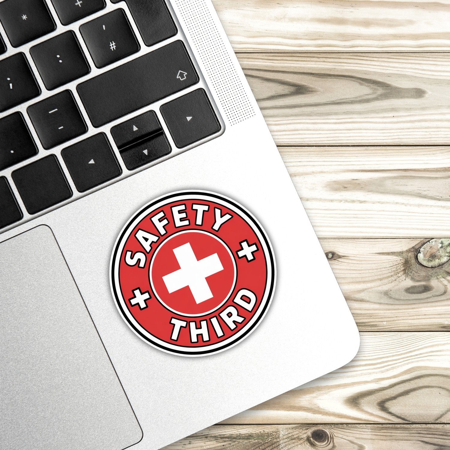 4pcs Funny Safety Third Stickers – Hard Hat Vinyl Decals for Toolbox, Car