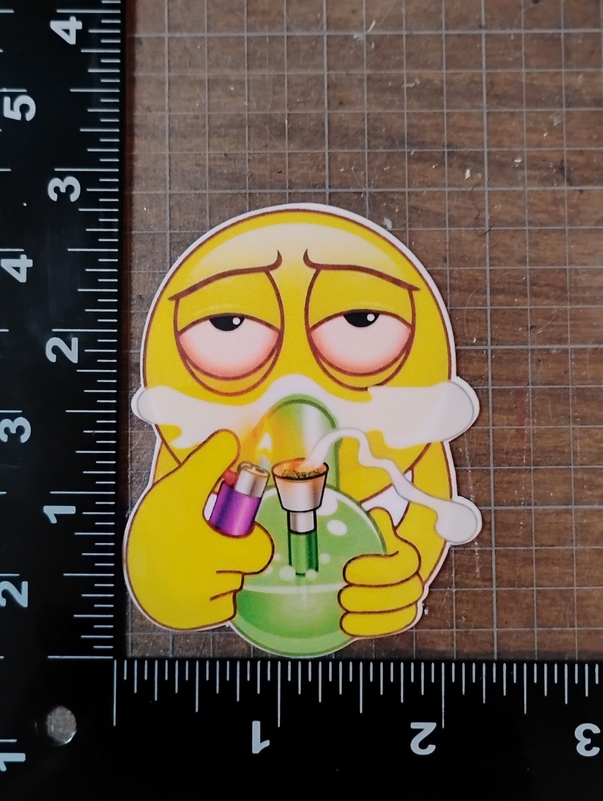 Funny 420 Emoji Stoner Humor Vinyl Decal Sticker