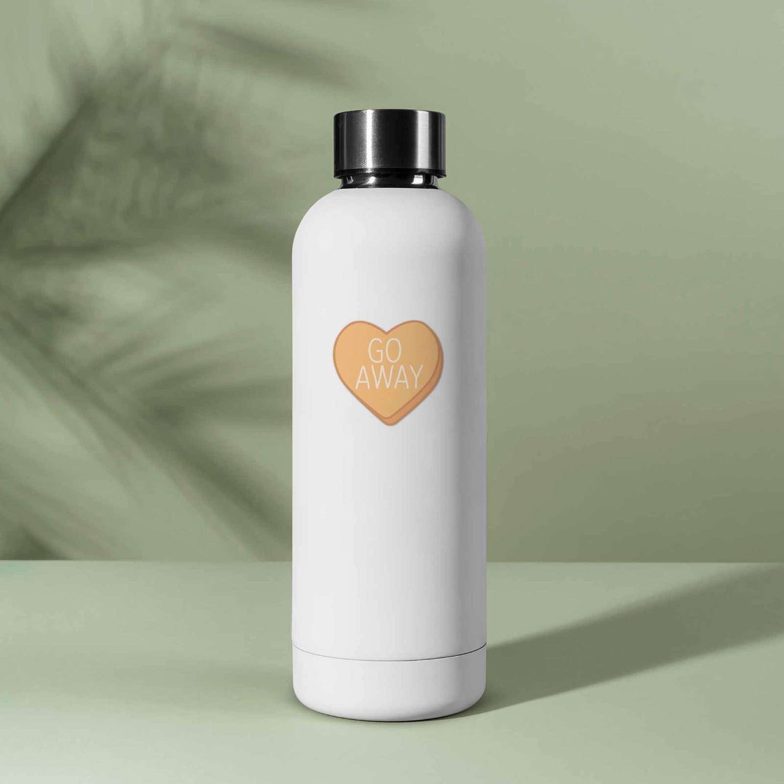 Go Away Funny Candy Heart Sticker- Mini Valentines Decal for Laptop & Hydroflask