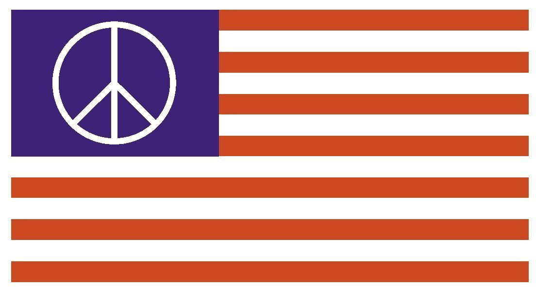US Peace Movement Flag Sticker Decal F534