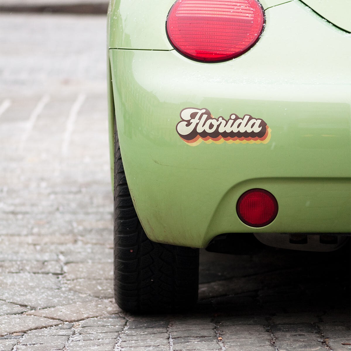 Bumper Sticker: Florida Groovy 70s Colors, Retro FL, US State Souvenir