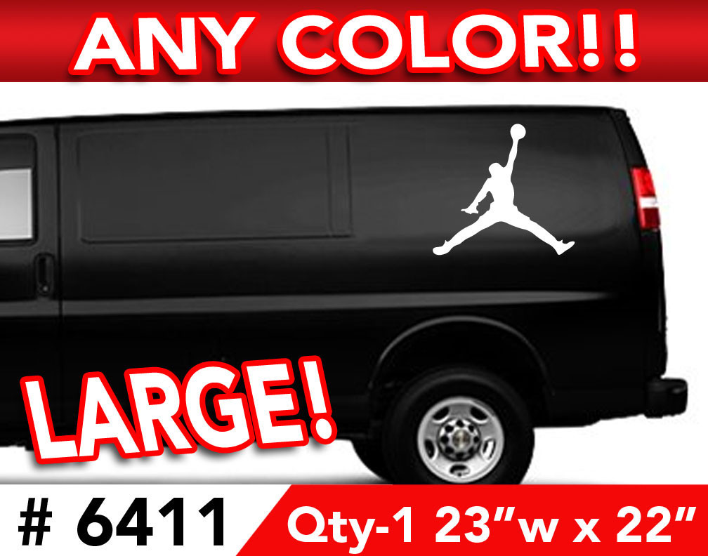 JORDAN WALL / CAR DECAL STICKER 23"x 22" in Any 1 Color