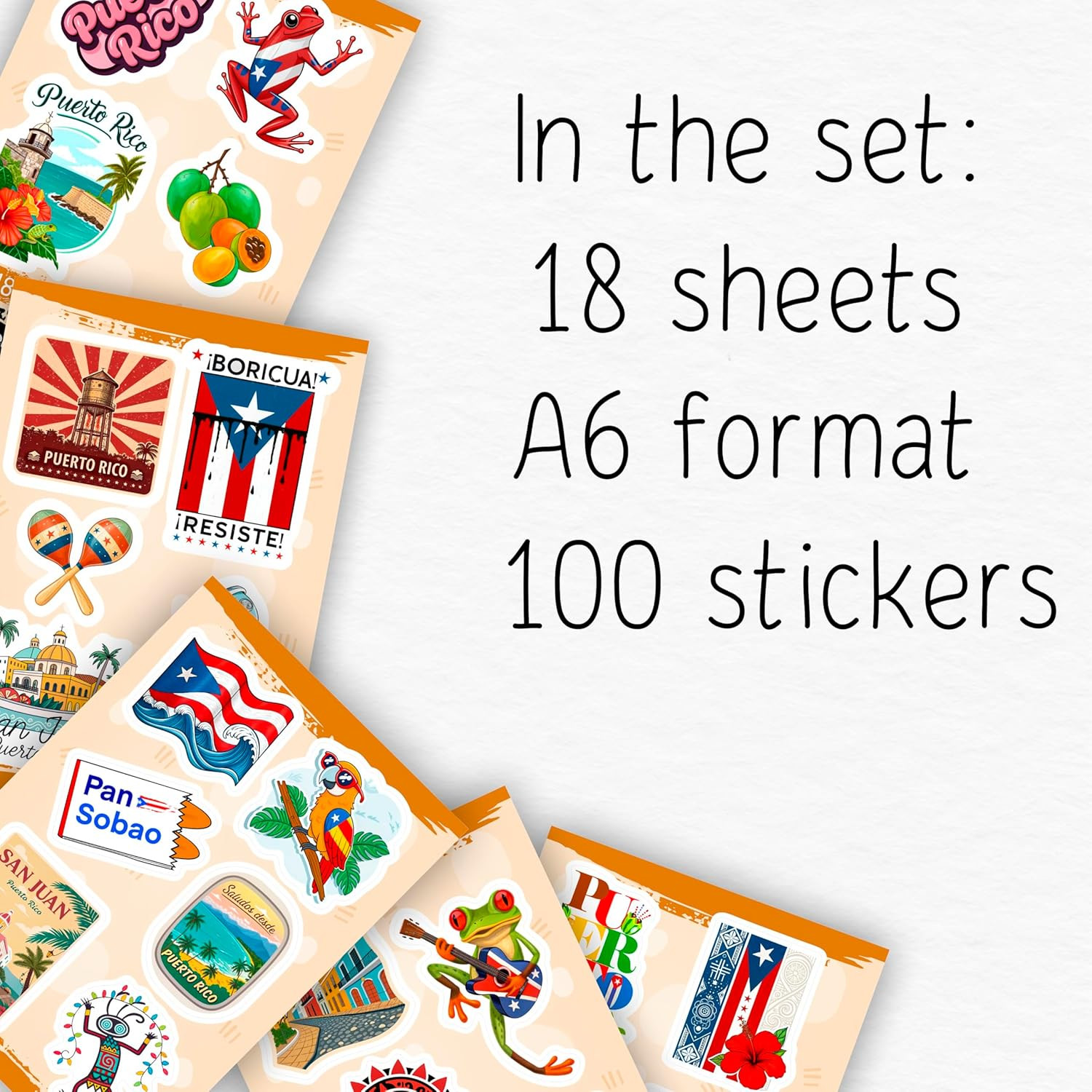 100Pcs Puerto Rico Stickers and Decals for Water Bottle, Laptop – Puerto Rico Gi