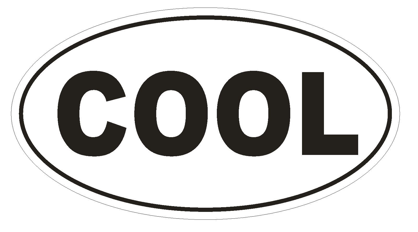 COOL Oval Bumper Sticker or Helmet Sticker D1746 Euro Oval