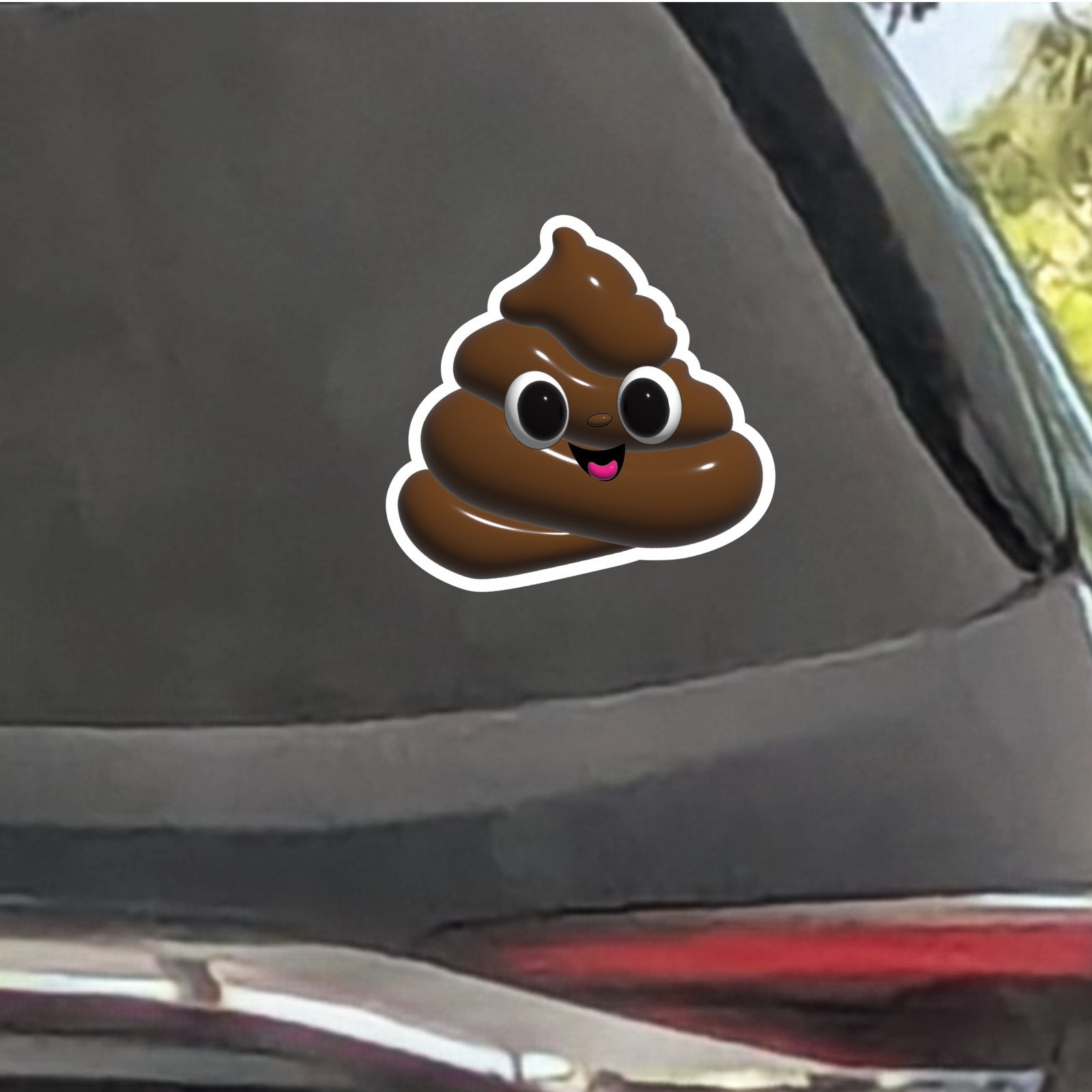 Cute Kawaii Winter Poop Vinyl Sticker Funny Cartoon Poo Decal Waterproof Durable