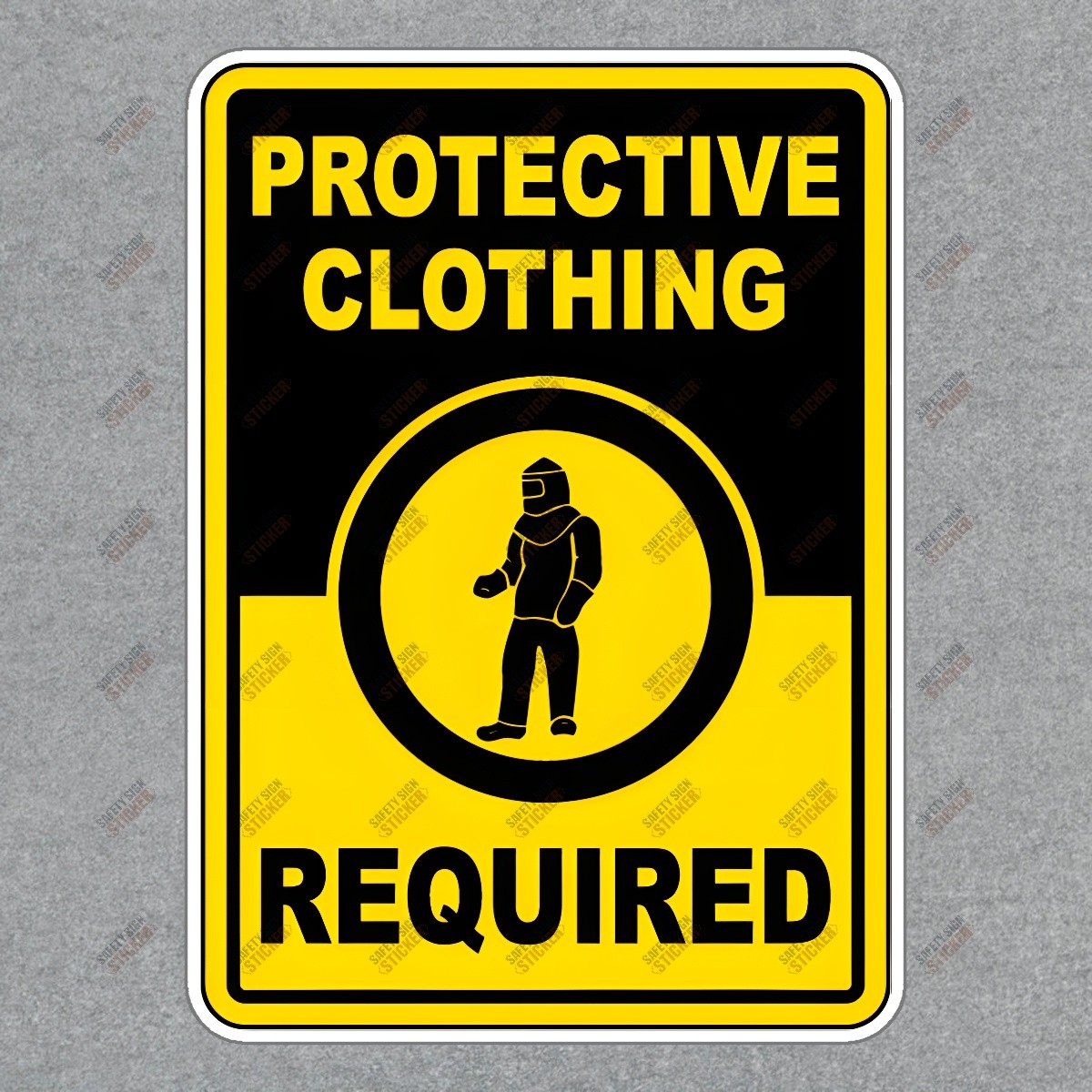 Protective Clothing Required Safety Sign Sticker OSHA Compliant #737614